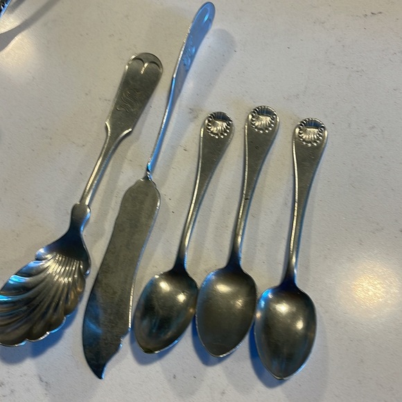 Brazil silver butter knives and spoon - Picture 9 of 11